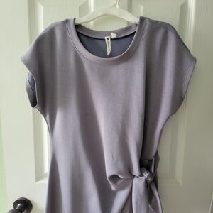 Cable & Gauge Gray Side Knot Blouse